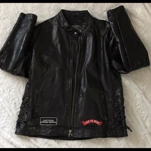 Diamond Plate - Leather Motorcycle Jacket
